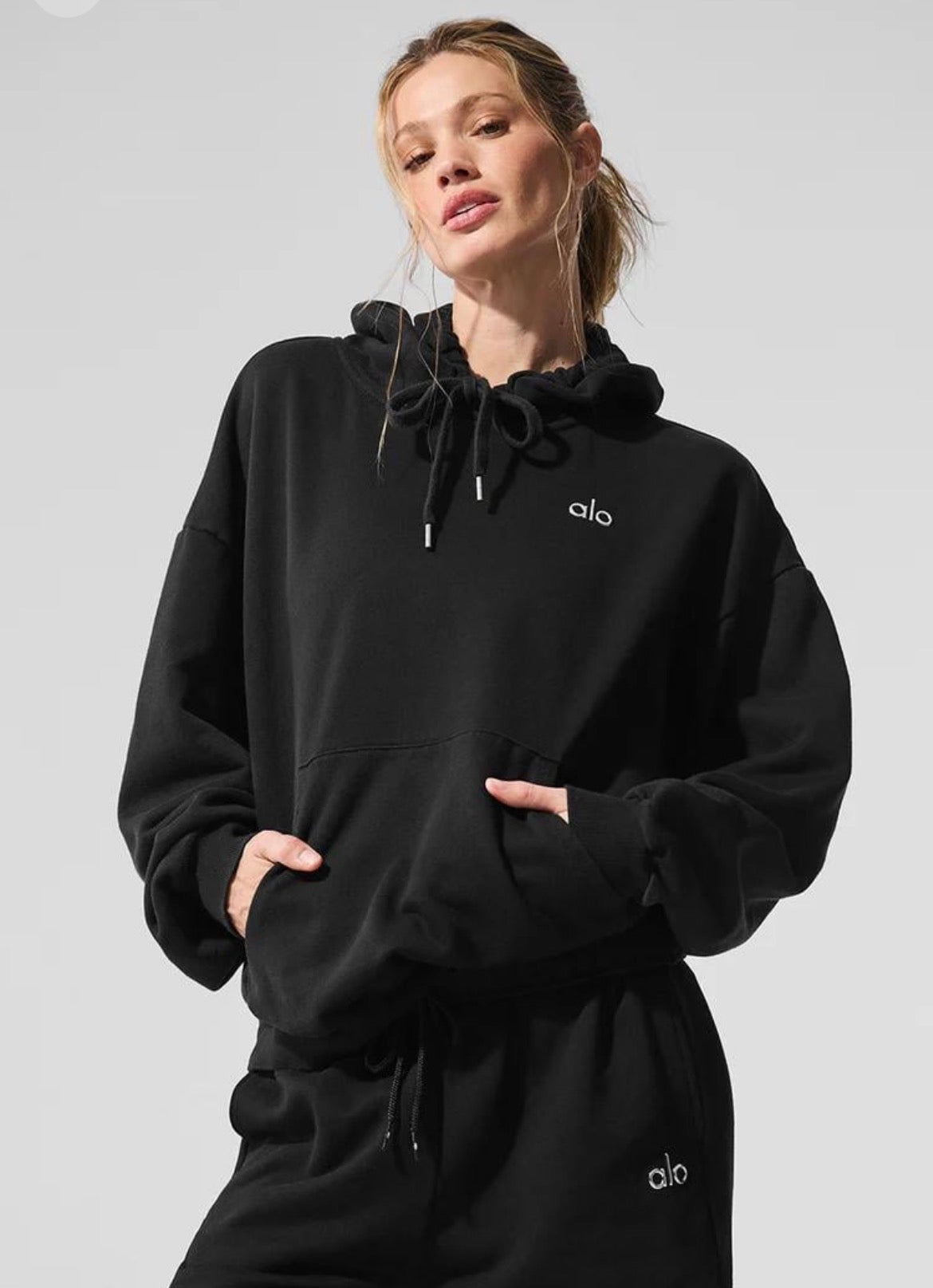 Hoodie Oversize Yoga - Noir