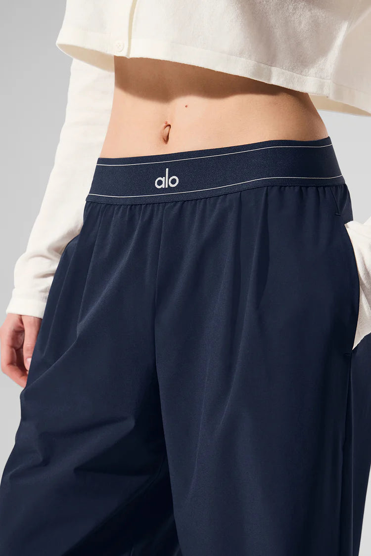 Pantalon Large Taille Haute - Marine