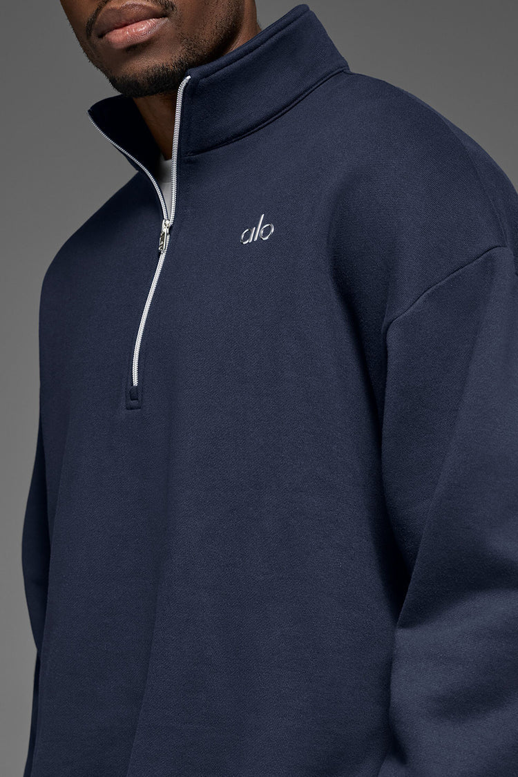 Ensemble 1/4 zip yoga homme - Marine