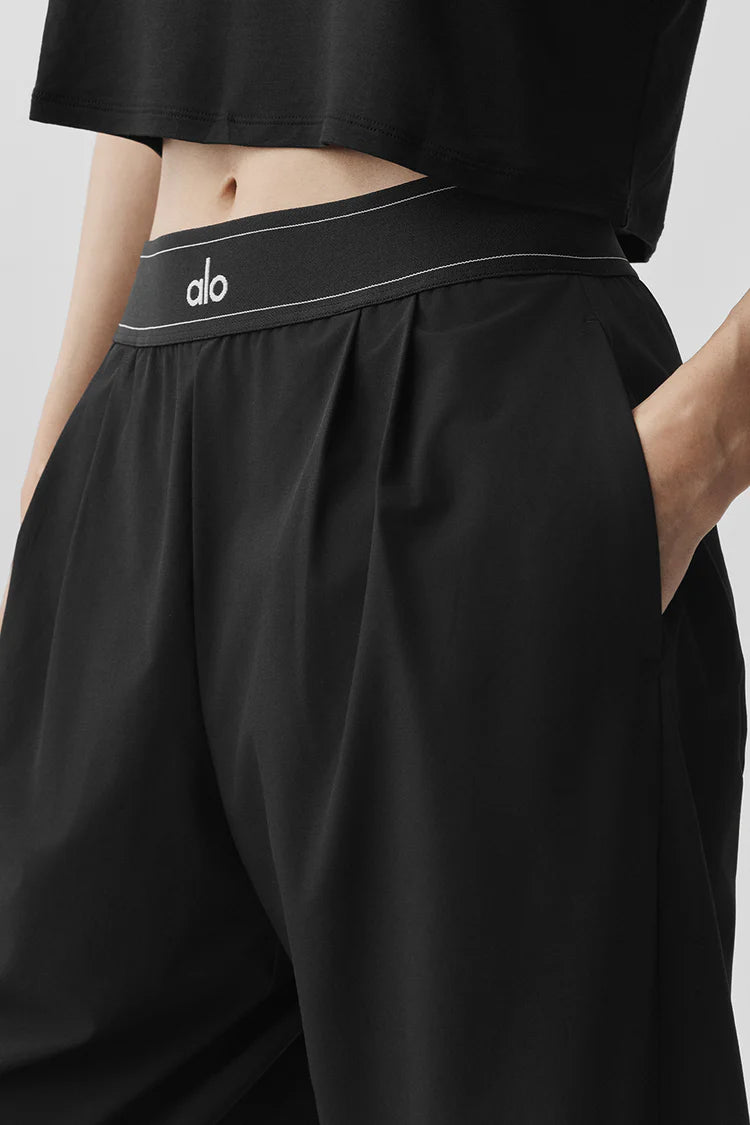 Pantalon Large Taille Haute - Noir